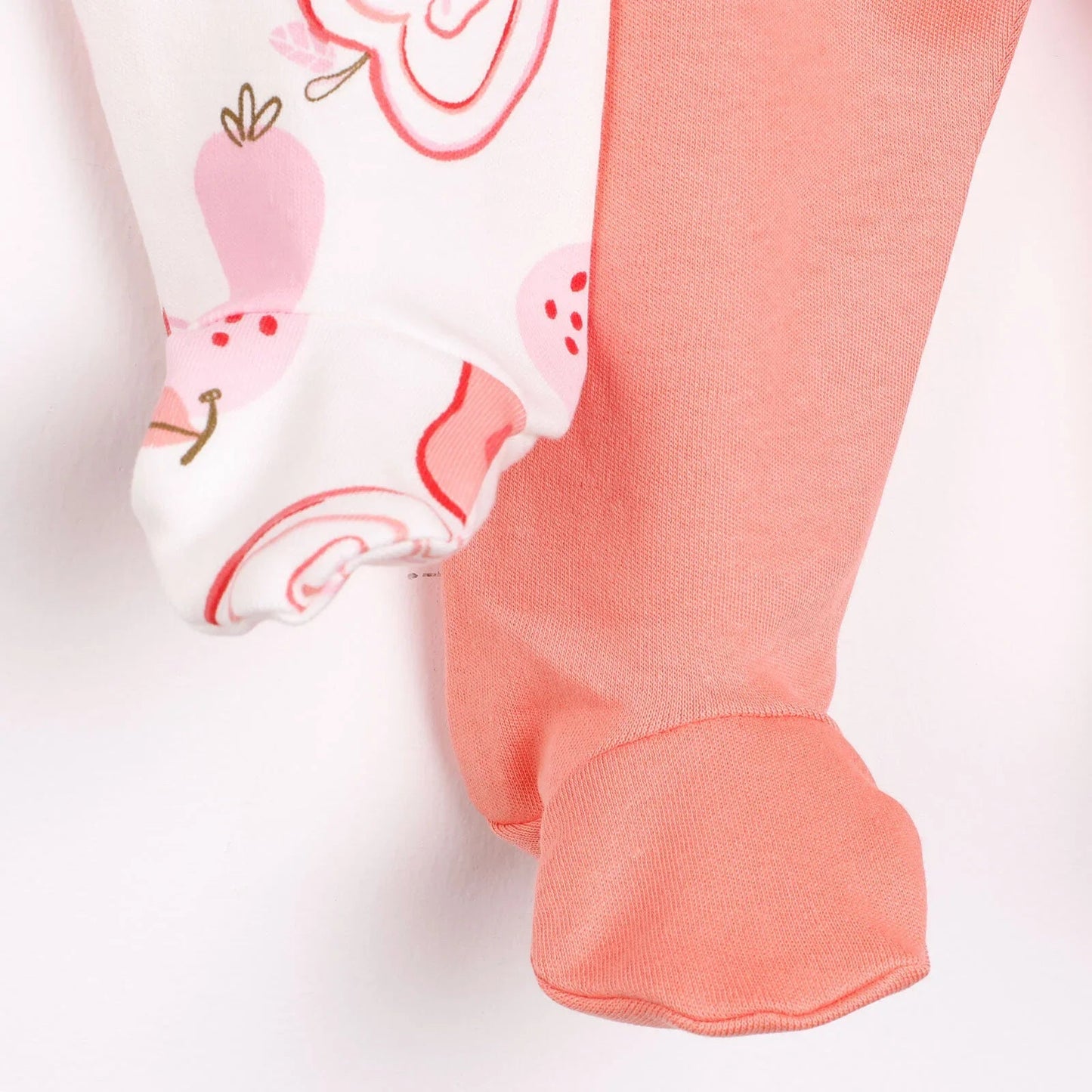 HelloBaby Baby Girl Legging with Feet 2pcs - Pink - mezetto ebebek ebebek