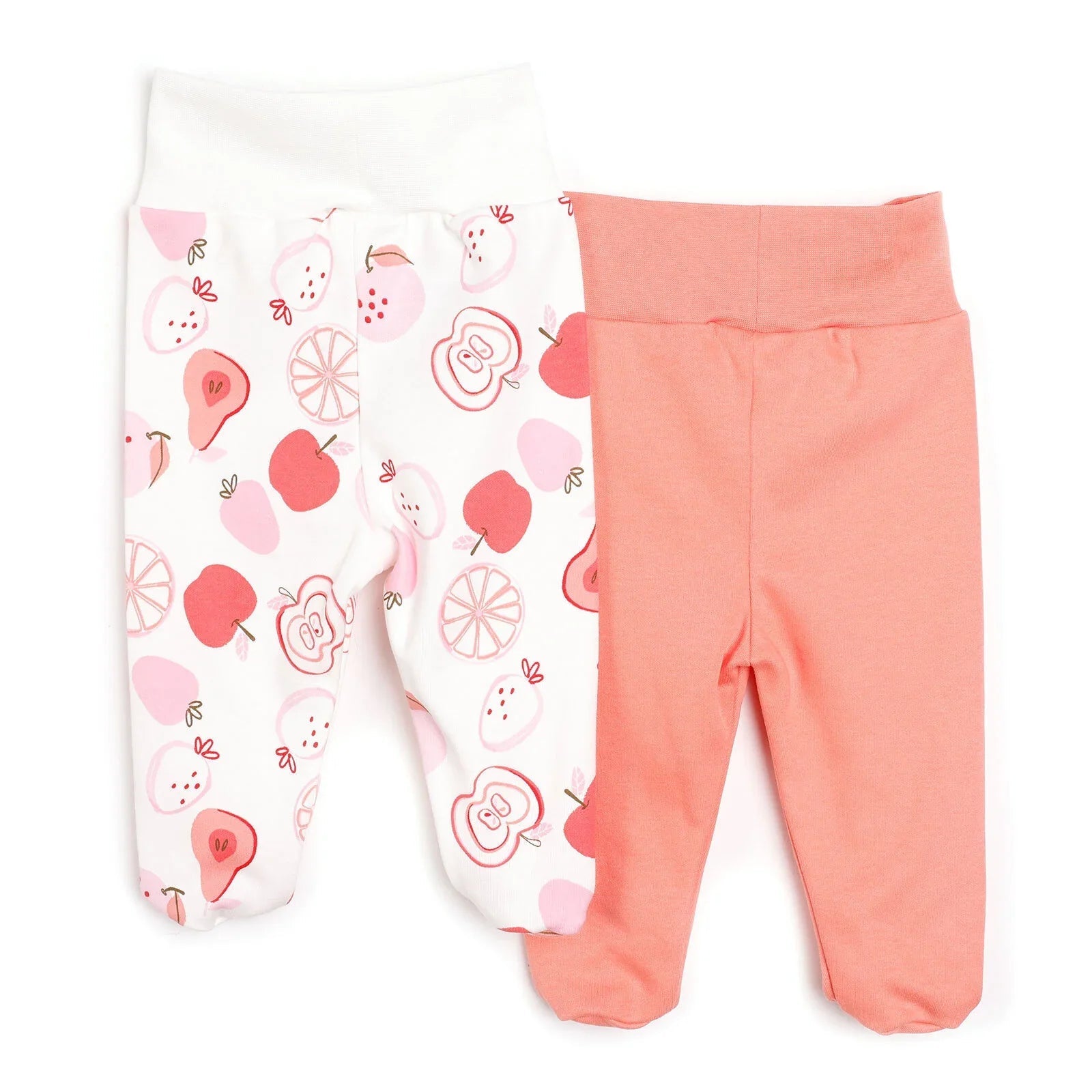 HelloBaby Baby Girl Legging with Feet 2pcs - Pink - mezetto ebebek ebebek