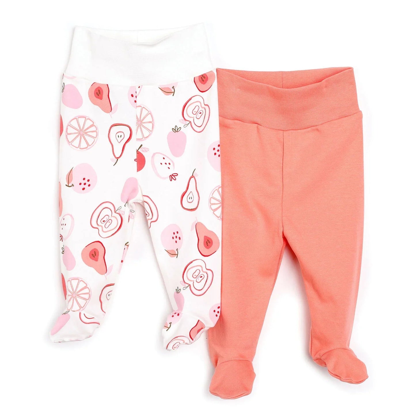 HelloBaby Baby Girl Legging with Feet 2pcs - Pink - mezetto ebebek ebebek