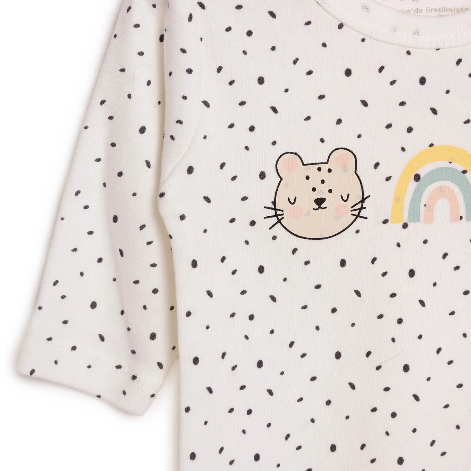 HelloBaby Baby Girl Long Sleeve Body - Ecru - mezetto ebebek ebebek