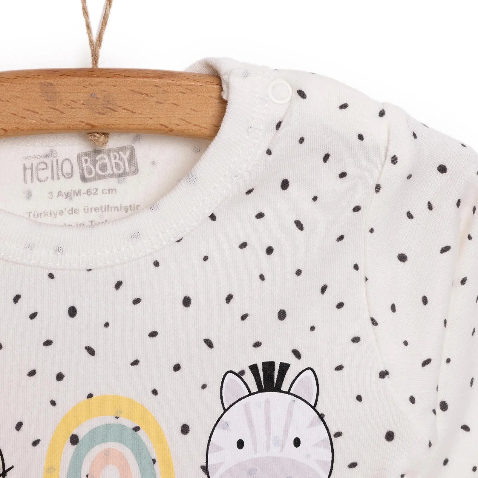 HelloBaby Baby Girl Long Sleeve Body - Ecru - mezetto ebebek ebebek