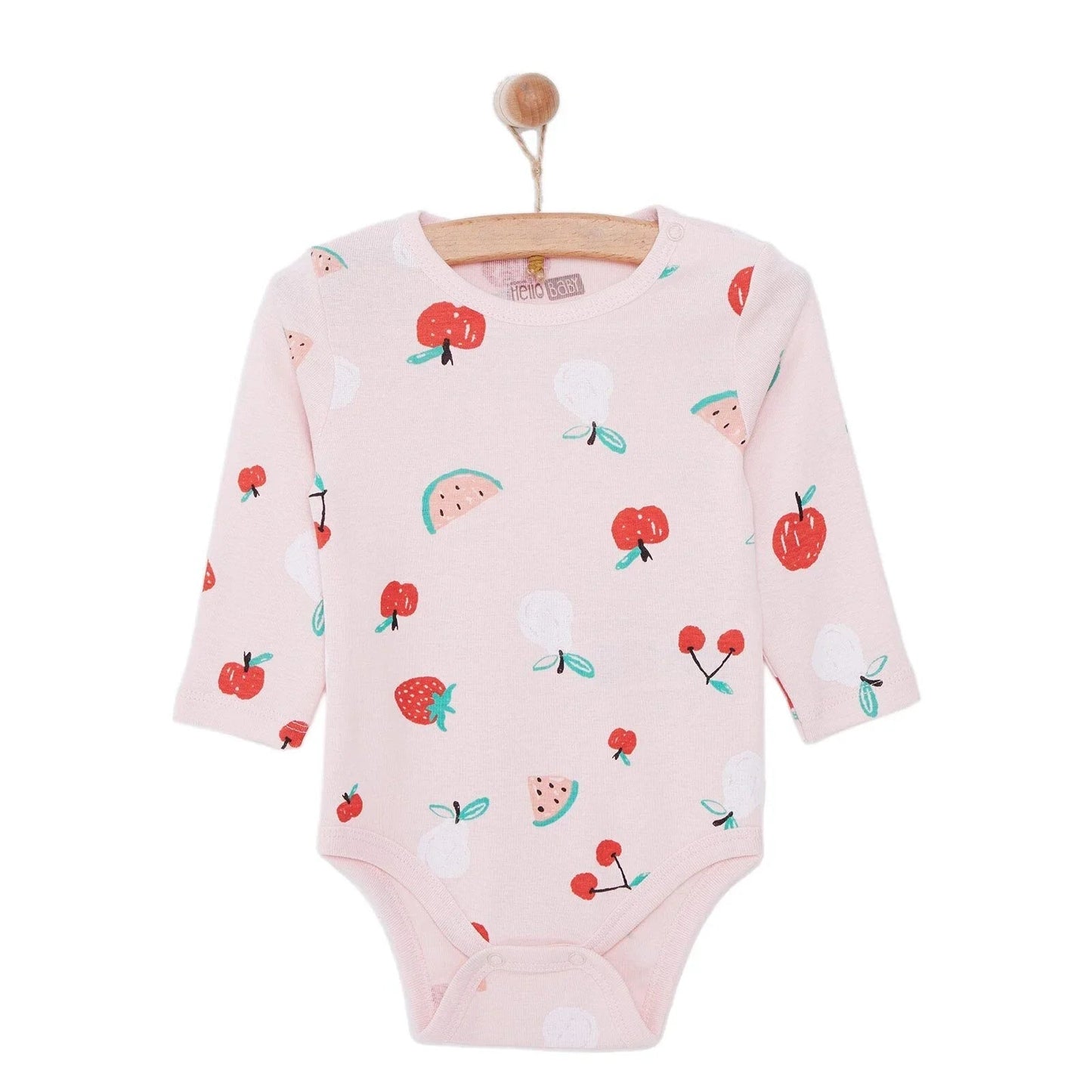 HelloBaby Baby Girl Long Sleeve Body - Pink - mezetto ebebek ebebek