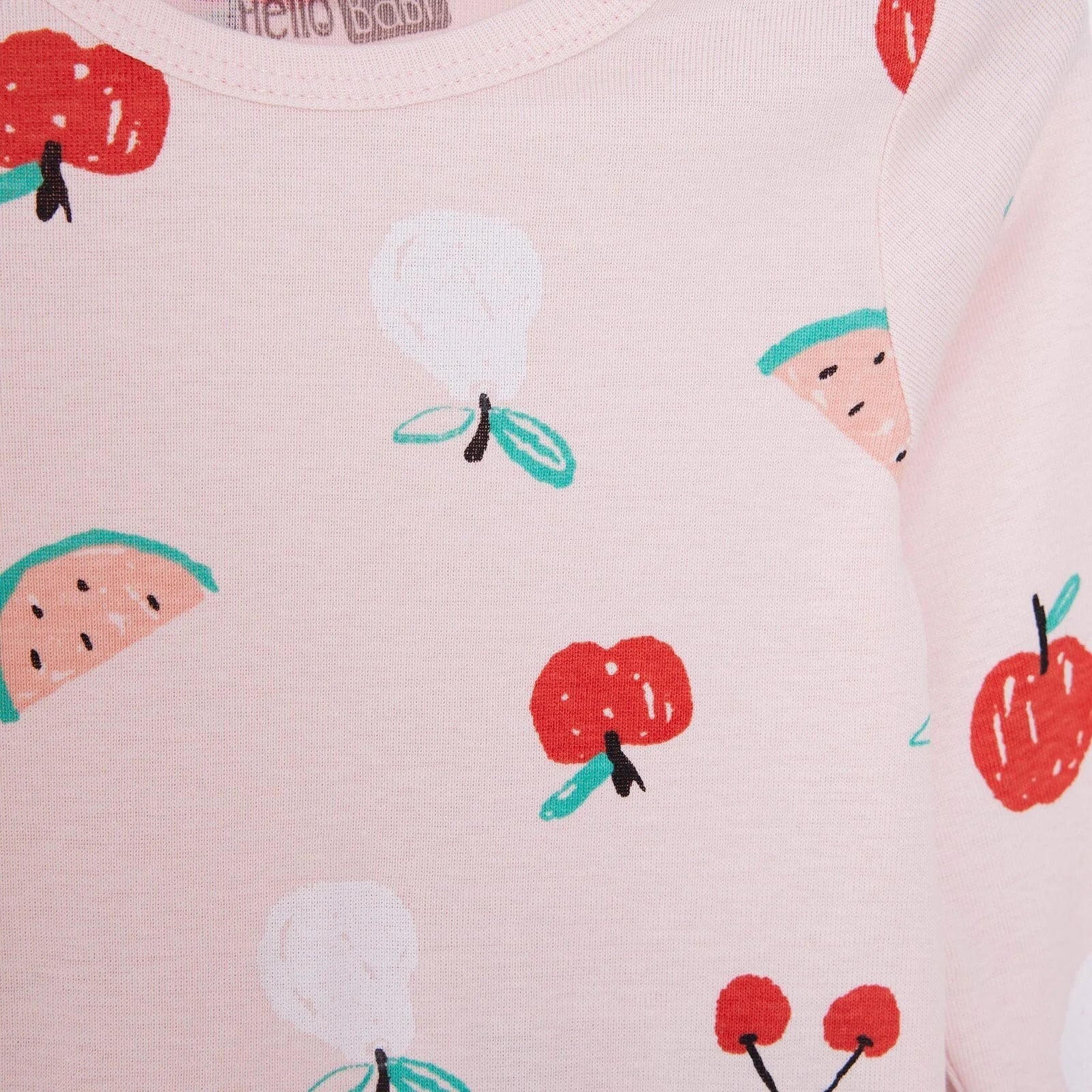 HelloBaby Baby Girl Long Sleeve Body - Pink - mezetto ebebek ebebek
