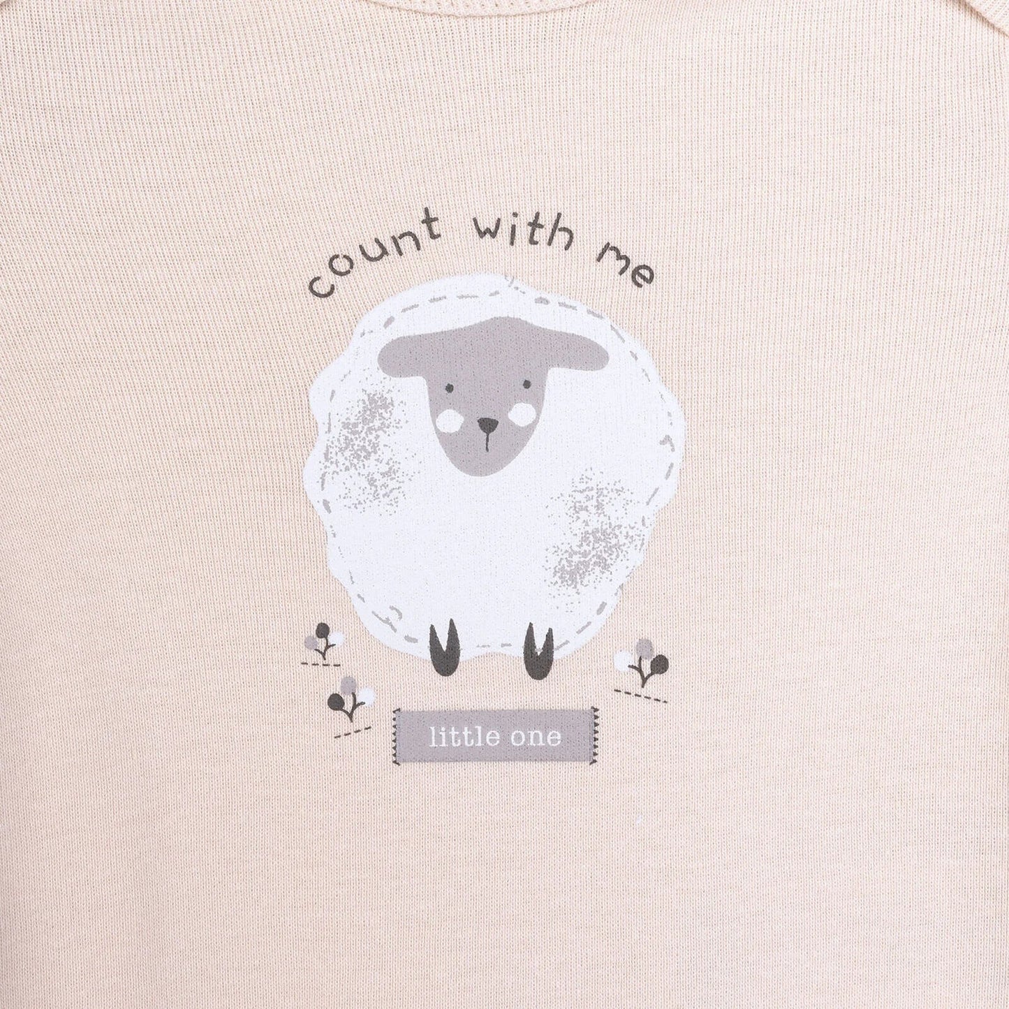 HelloBaby Baby Girl Long Sleeve Bodysuit 2 pcs - Beige - mezetto ebebek ebebek