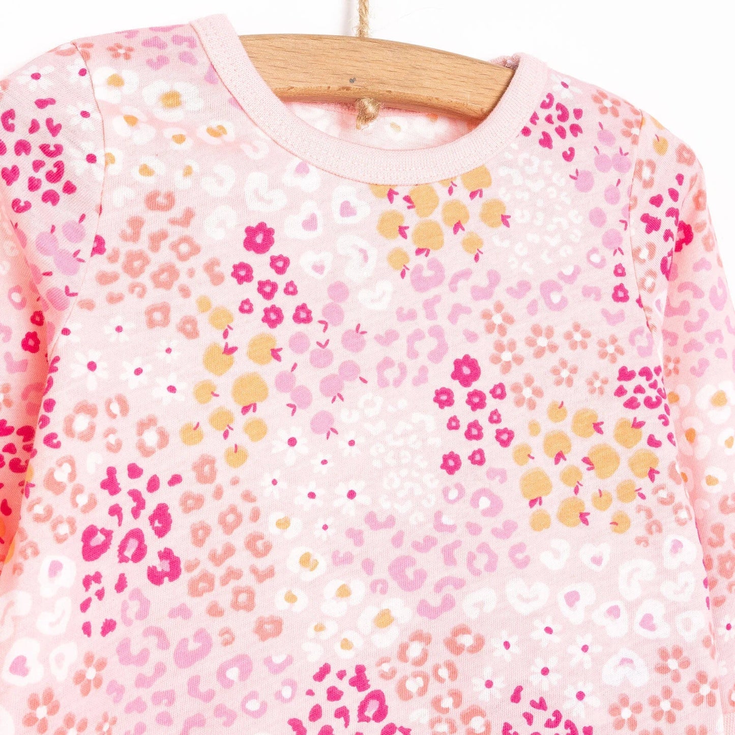 HelloBaby Baby Girl Long Sleeve Pyjamas Set - Dark Pink - mezetto ebebek ebebek