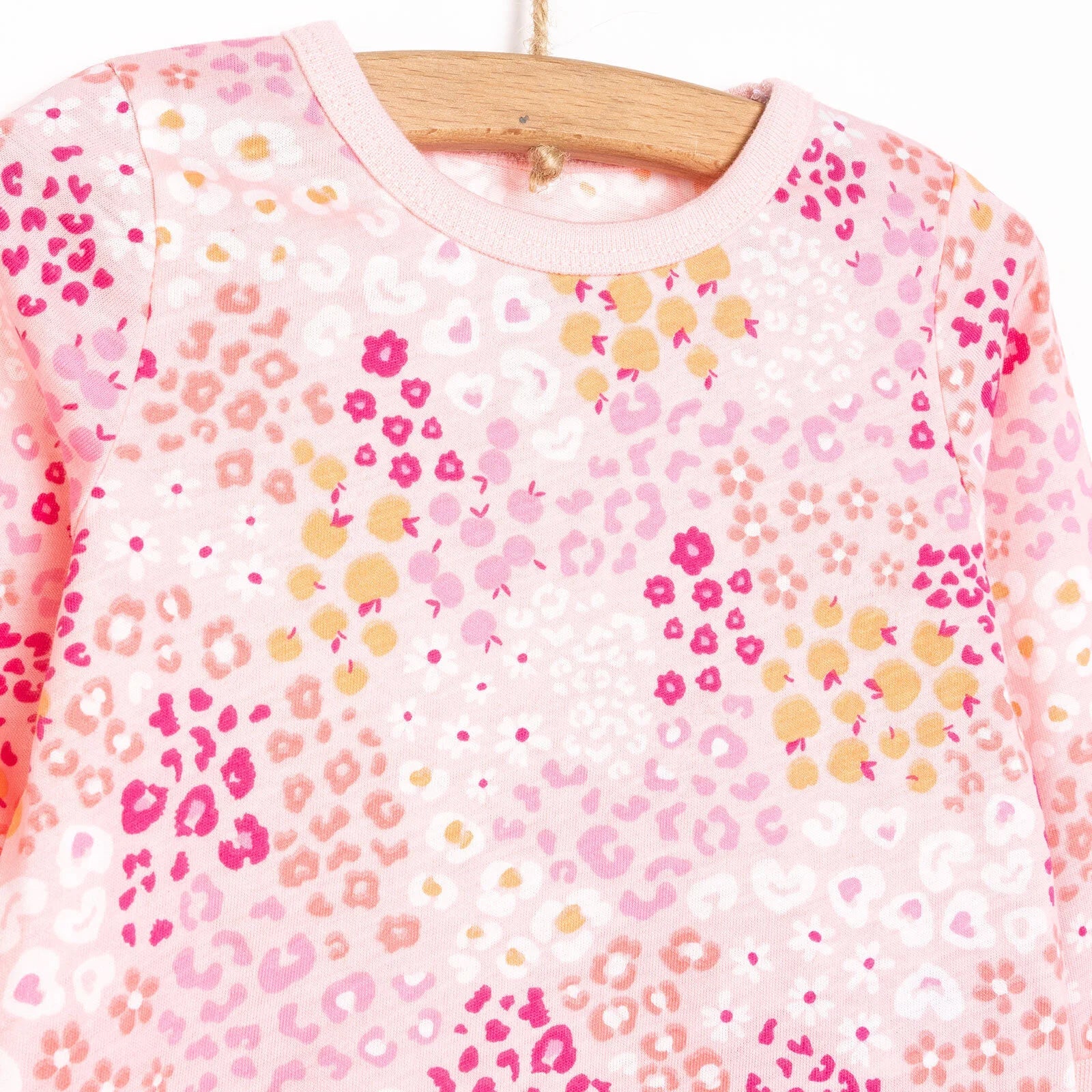 HelloBaby Baby Girl Long Sleeve Pyjamas Set - Dark Pink - mezetto ebebek ebebek