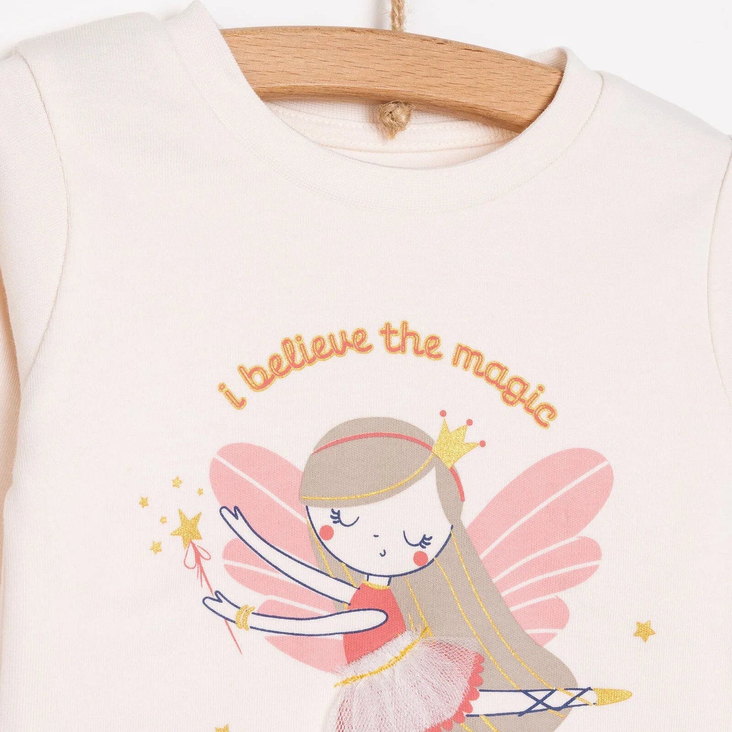 HelloBaby Baby Girl Long Sleeve Pyjamas Set - Ecru - mezetto