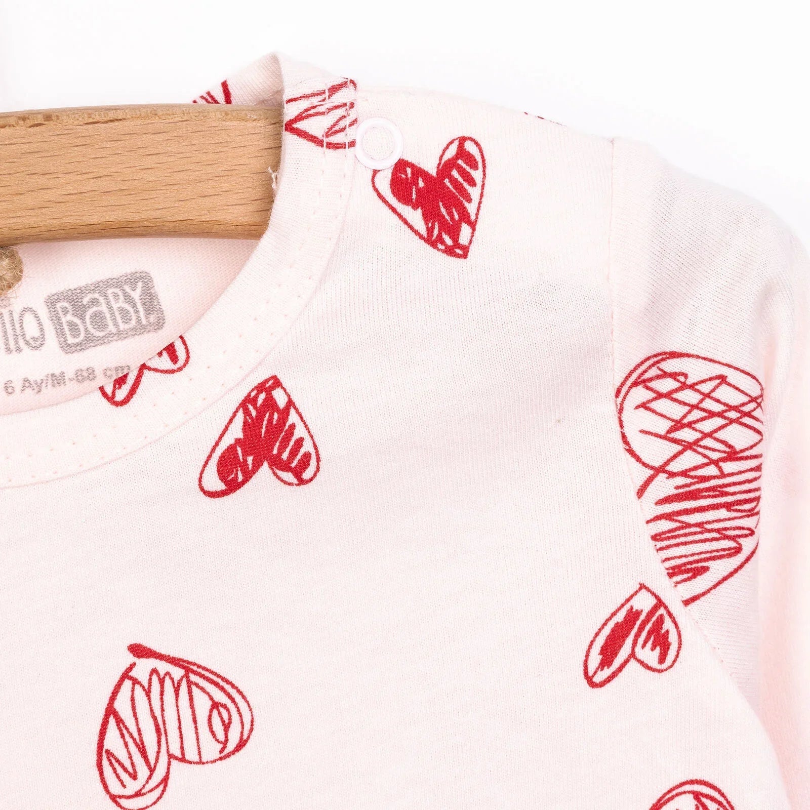 HelloBaby Baby Girl Long Sleeve Pyjamas Set - Light Pink - mezetto ebebek ebebek