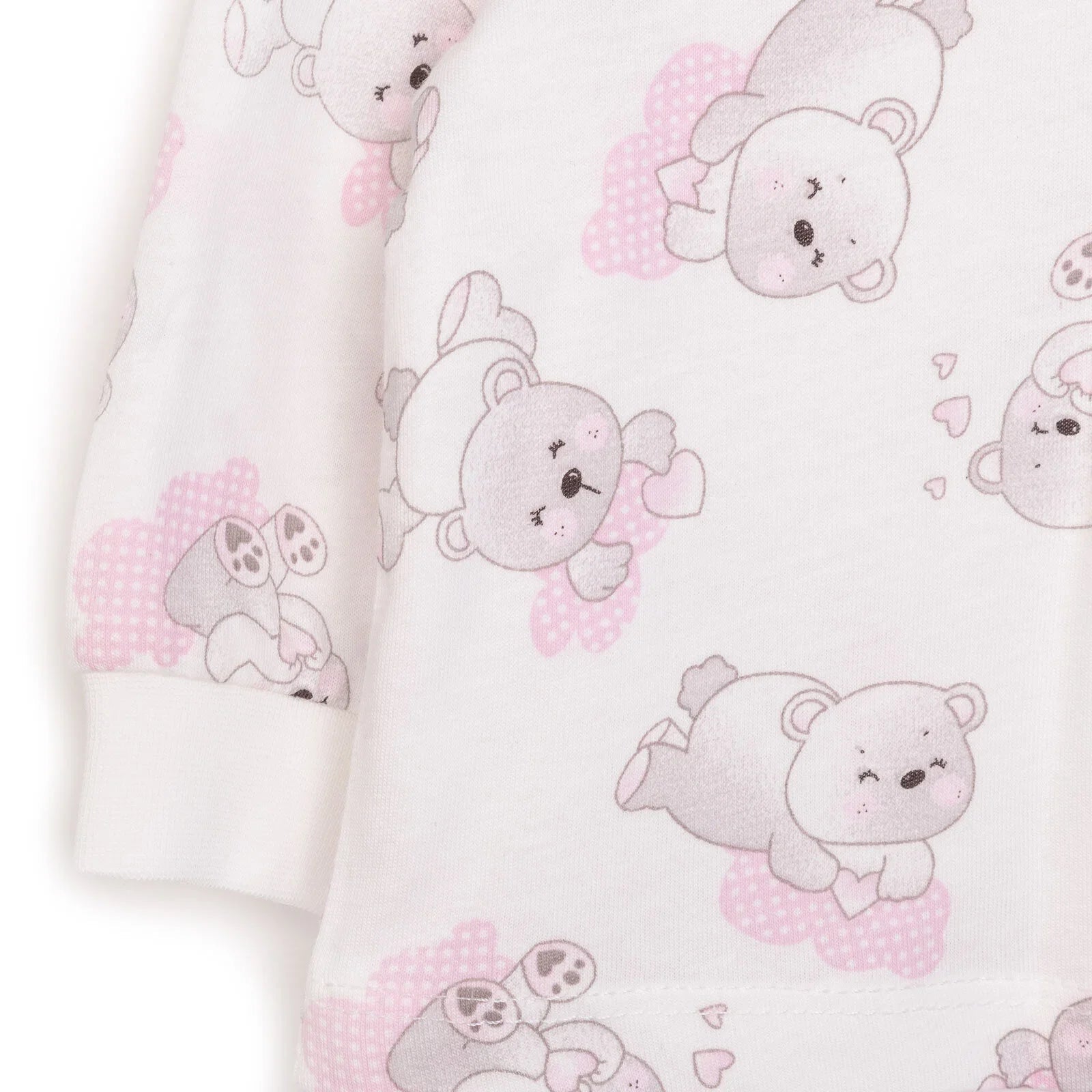 HelloBaby Baby Girl Long Sleeve Pyjamas Set - White - mezetto ebebek ebebek