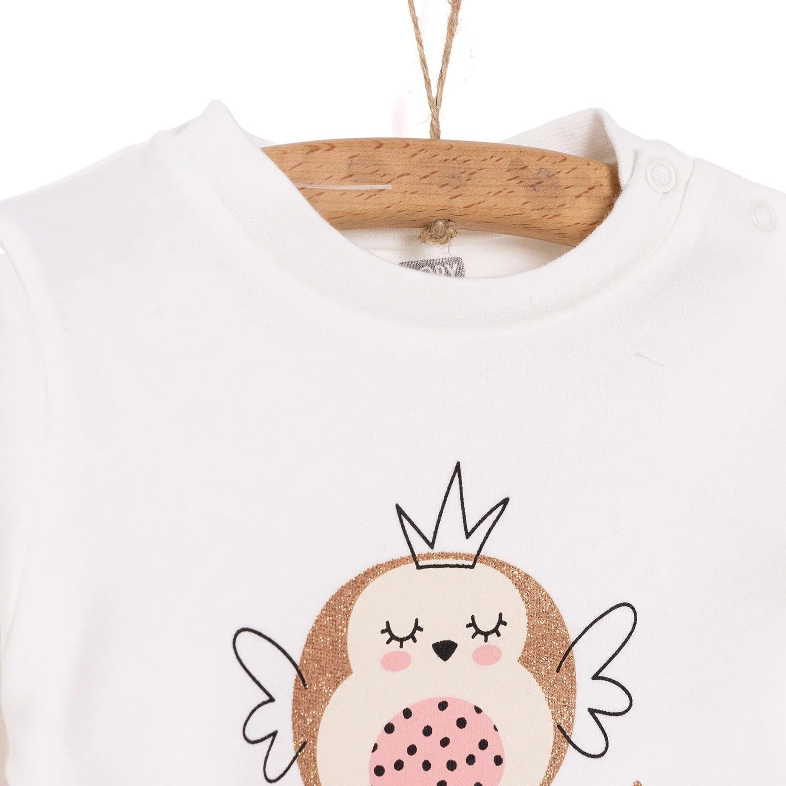 HelloBaby Baby Girl Long Sleeve T-shirt - Ecru - mezetto ebebek ebebek