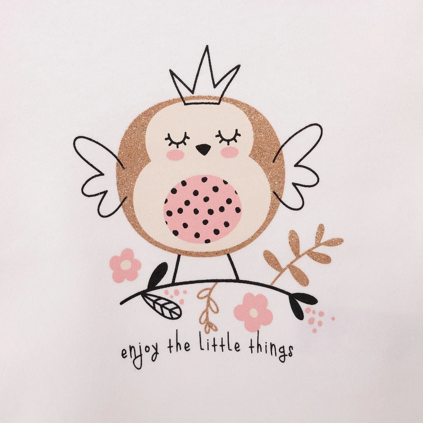 HelloBaby Baby Girl Long Sleeve T-shirt - Ecru - mezetto ebebek ebebek