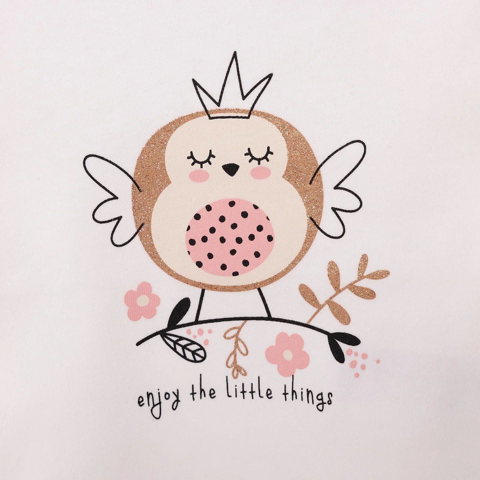 HelloBaby Baby Girl Long Sleeve T-shirt - Ecru - mezetto ebebek ebebek