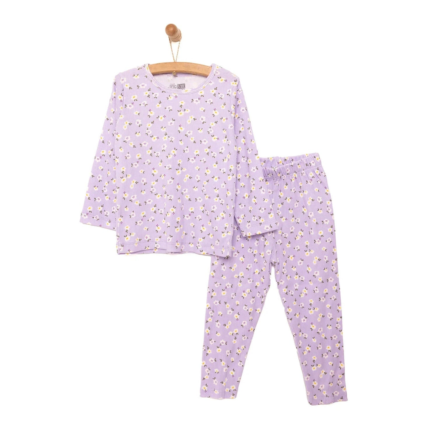 HelloBaby Baby Girl Pyjamas Set - Lilac - mezetto ebebek ebebek