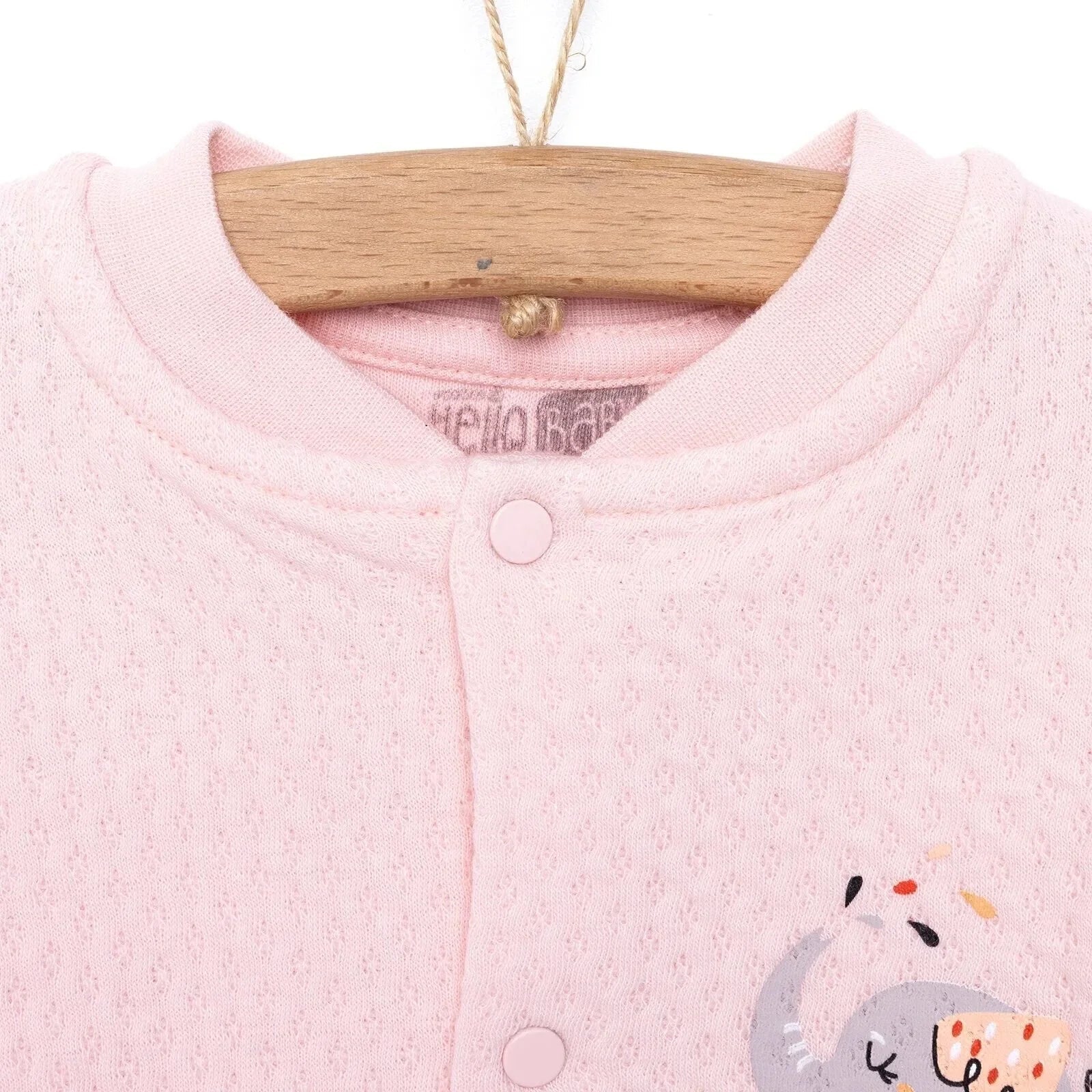 HelloBaby Baby Girl Quilted Cardigan - Light Pink - mezetto ebebek ebebek