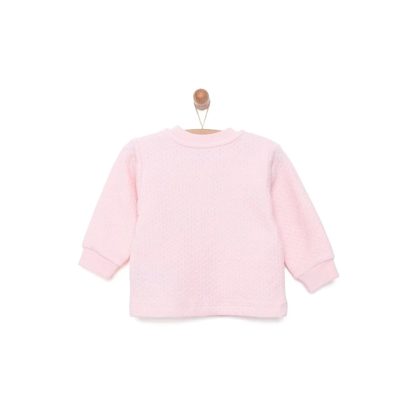 HelloBaby Baby Girl Quilted Cardigan - Light Pink - mezetto ebebek ebebek