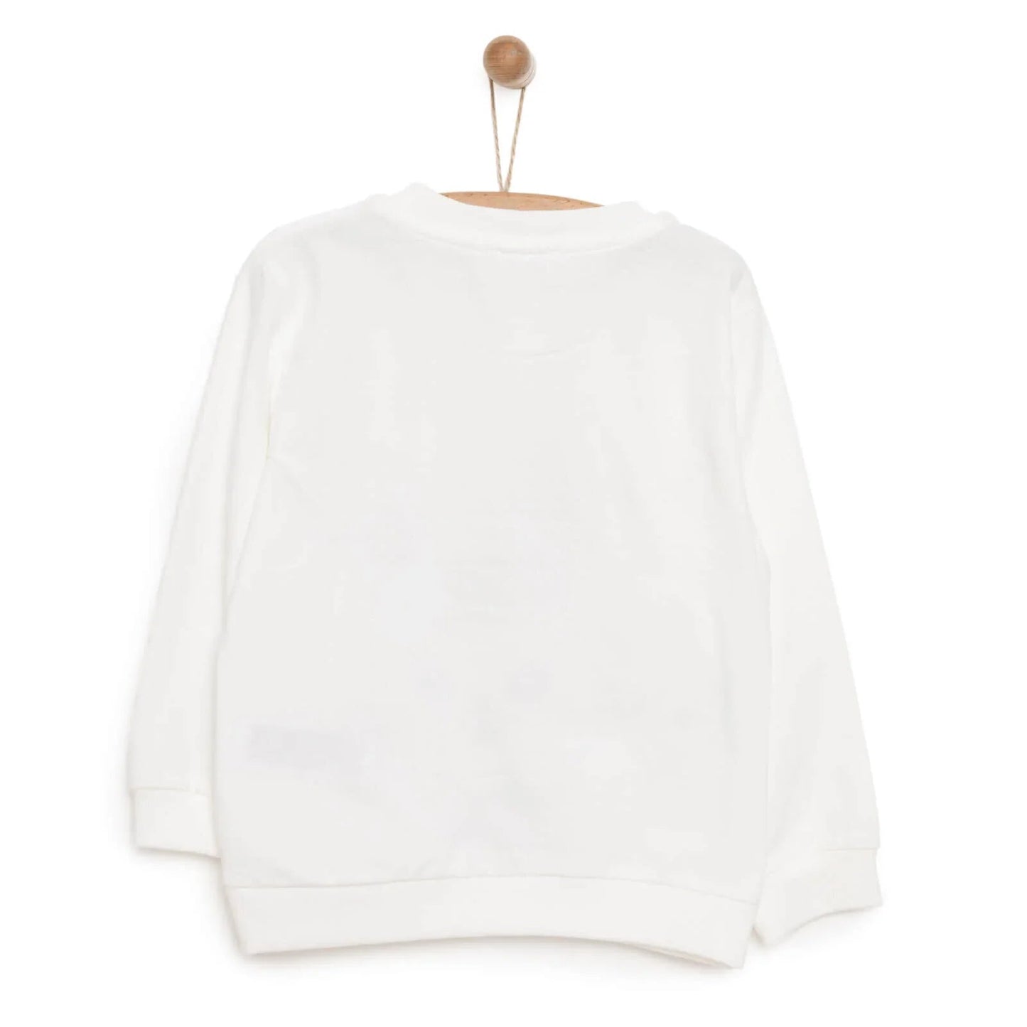 HelloBaby Baby Girl Rabbit Printed Sweatshirt - Ecru - mezetto ebebek ebebek