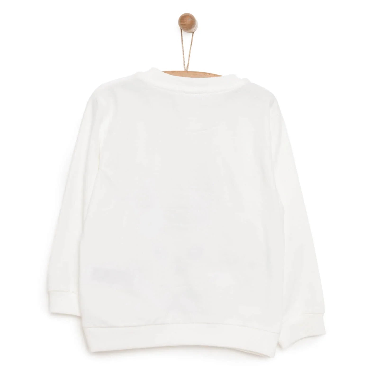 HelloBaby Baby Girl Rabbit Printed Sweatshirt - Ecru - mezetto ebebek ebebek