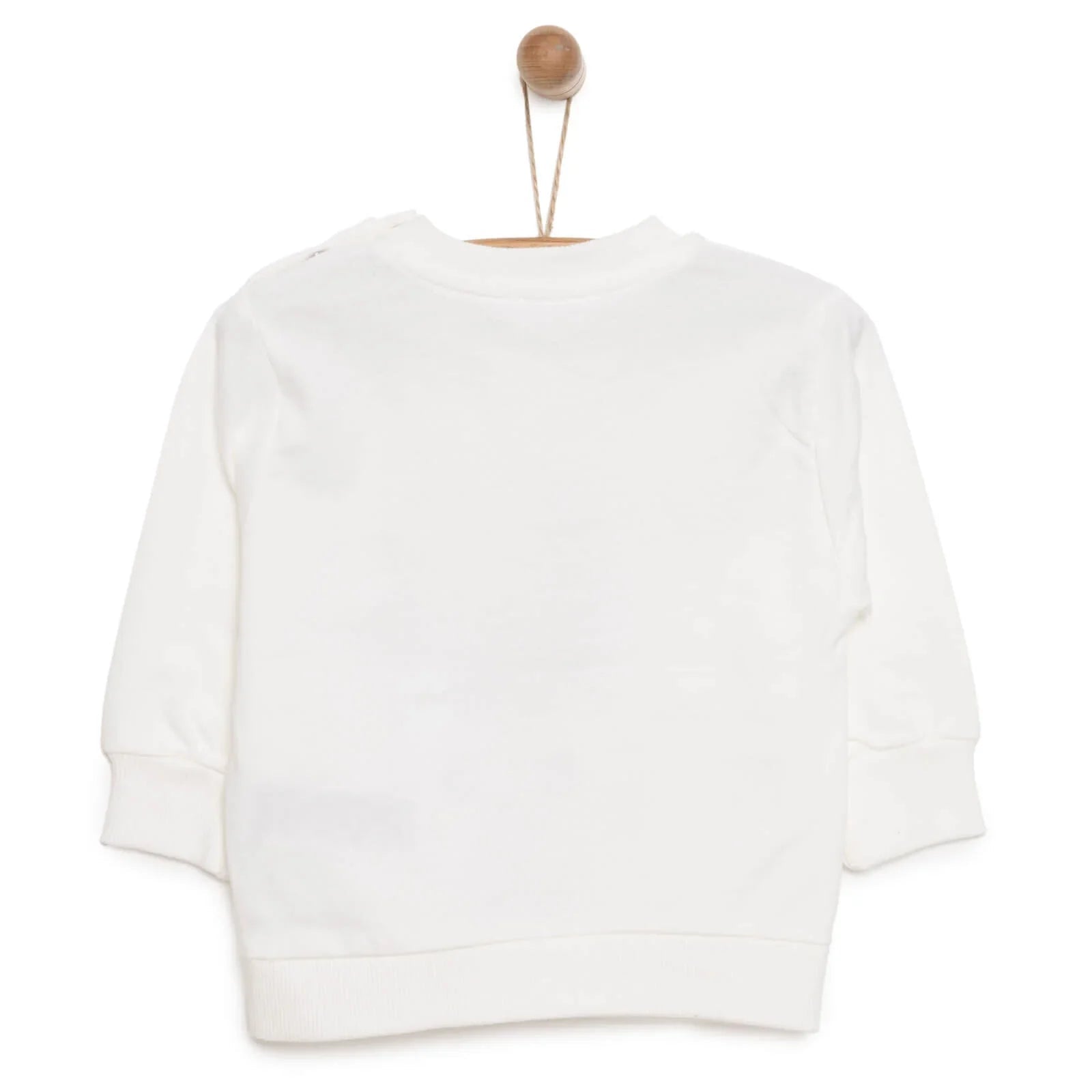 HelloBaby Baby Girl Rabbit Printed Sweatshirt - Ecru - mezetto ebebek ebebek