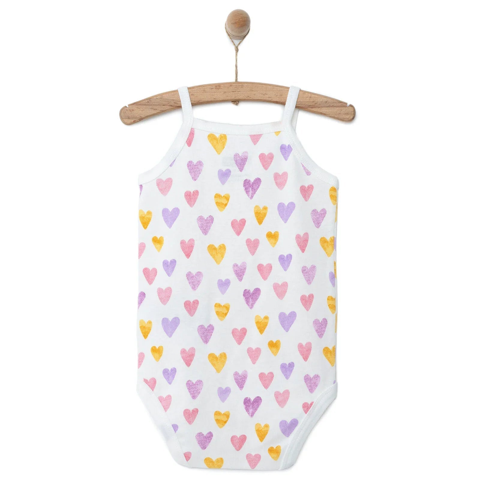 HelloBaby Baby Girl Rope Strap Bodysuit - Ecru - mezetto ebebek ebebek