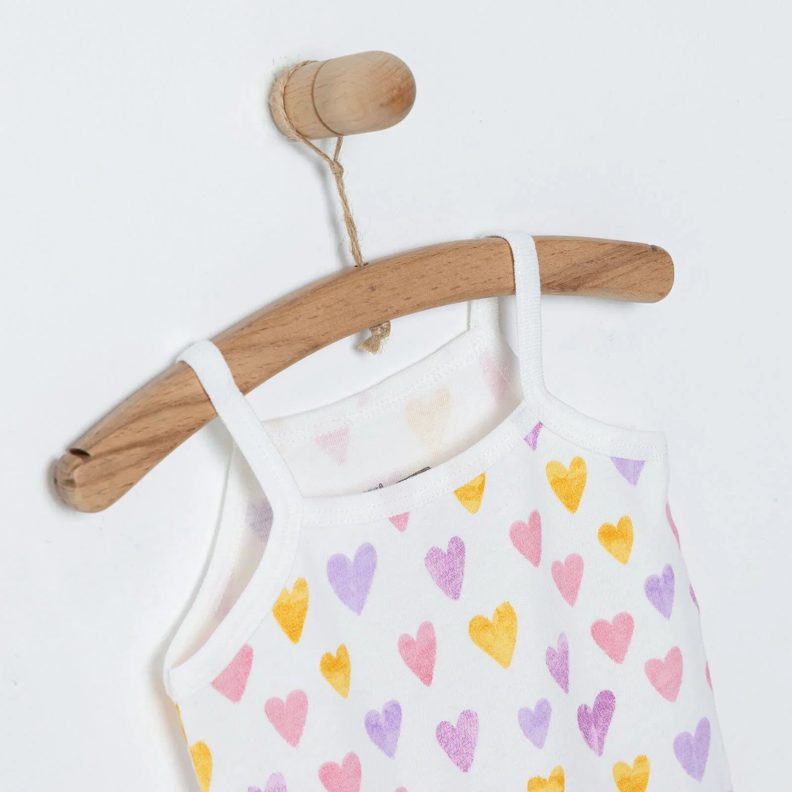 HelloBaby Baby Girl Rope Strap Bodysuit - Ecru - mezetto ebebek ebebek