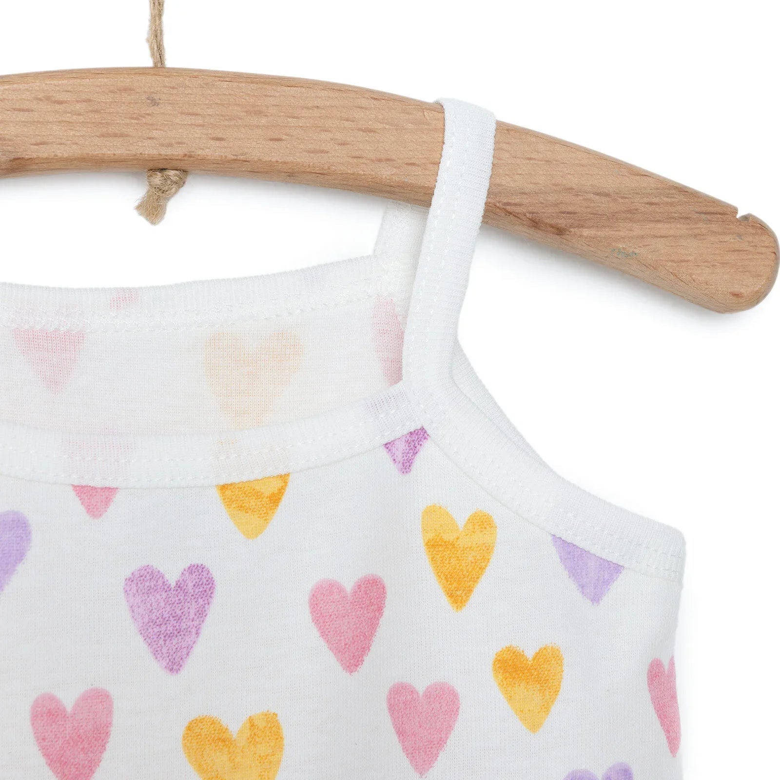 HelloBaby Baby Girl Rope Strap Bodysuit - Ecru - mezetto ebebek ebebek