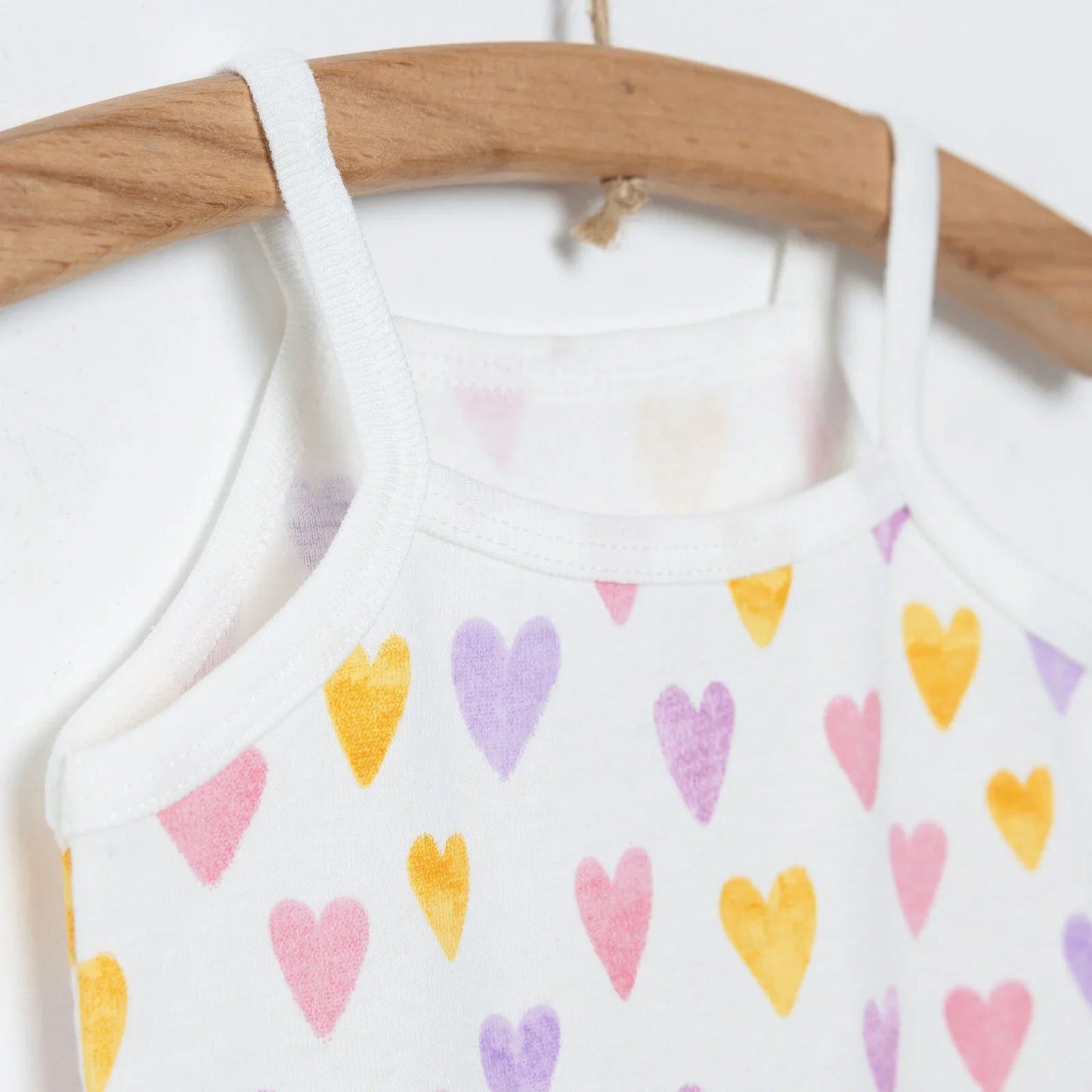 HelloBaby Baby Girl Rope Strap Bodysuit - Ecru - mezetto ebebek ebebek