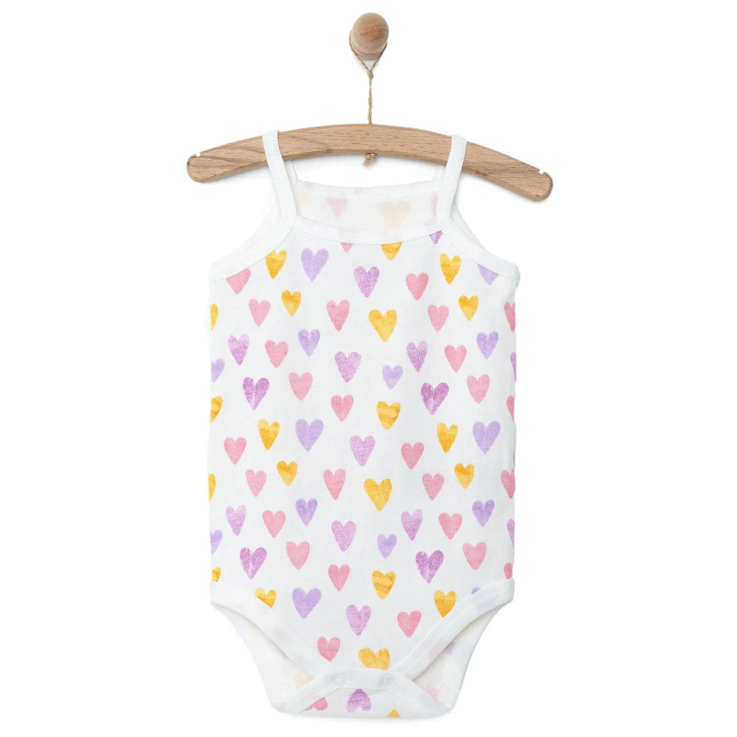 HelloBaby Baby Girl Rope Strap Bodysuit - Ecru - mezetto ebebek ebebek