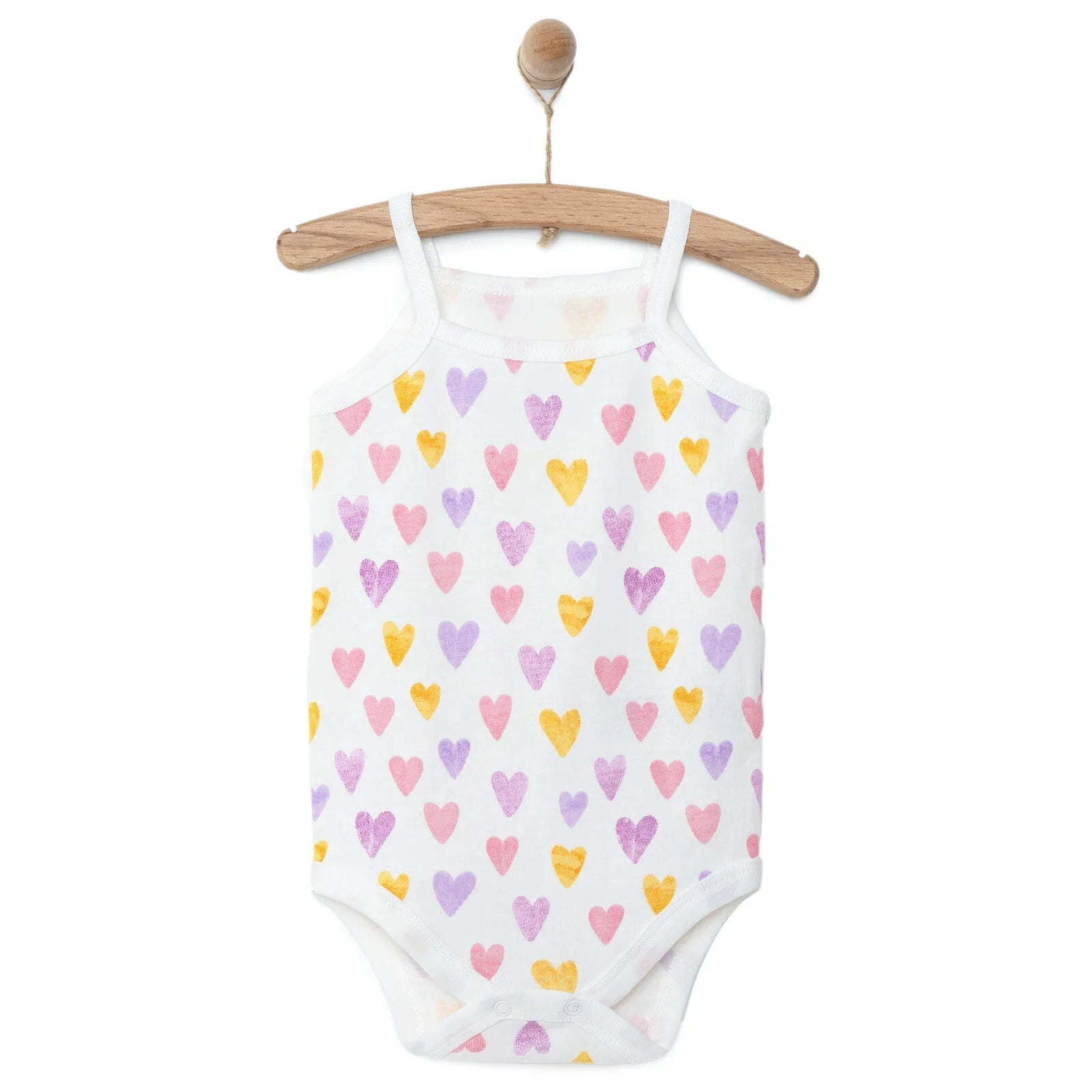HelloBaby Baby Girl Rope Strap Bodysuit - Ecru - mezetto ebebek ebebek