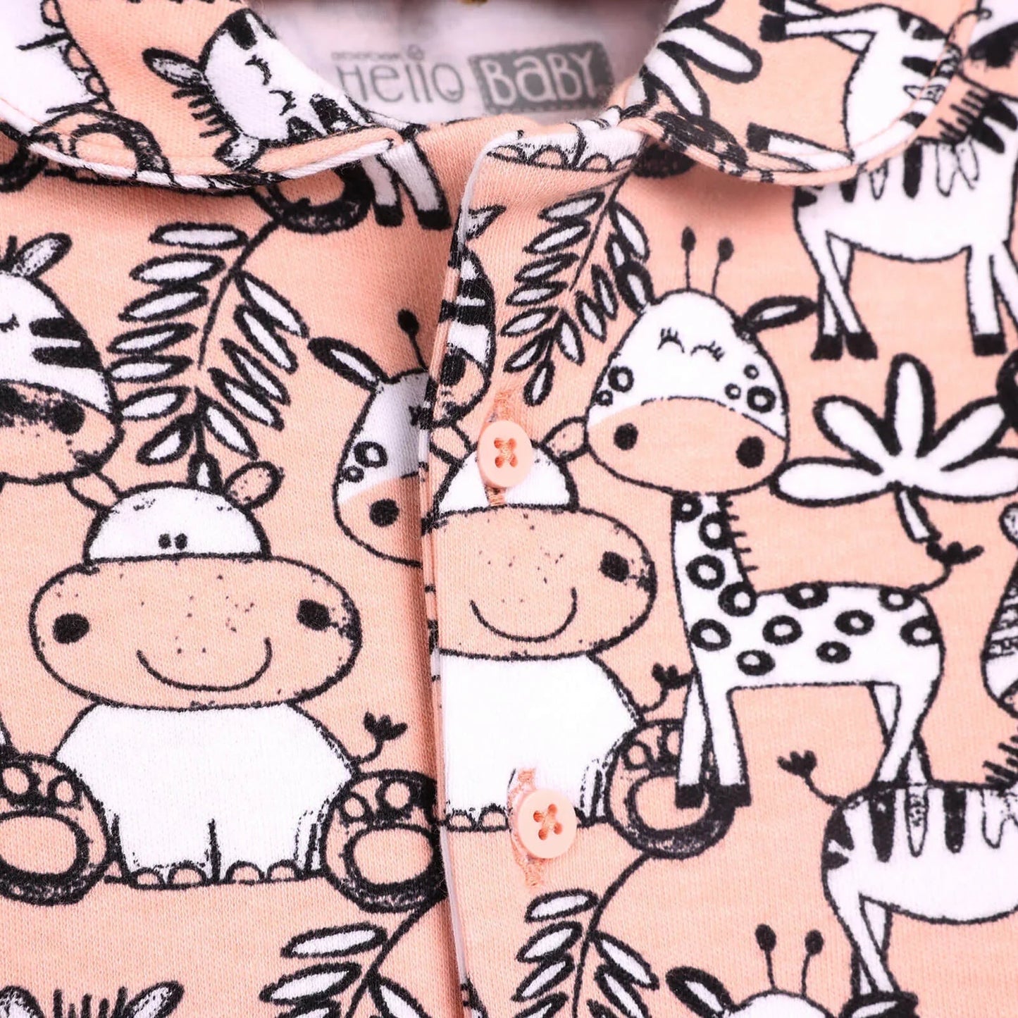 HelloBaby Baby Girl Shirt Collar Pyjamas - mezetto ebebek ebebek