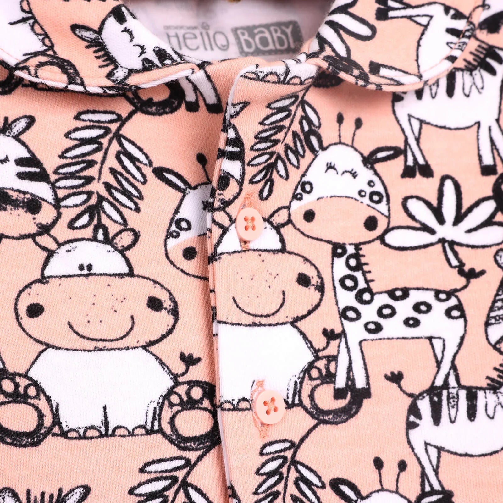 HelloBaby Baby Girl Shirt Collar Pyjamas - mezetto ebebek ebebek