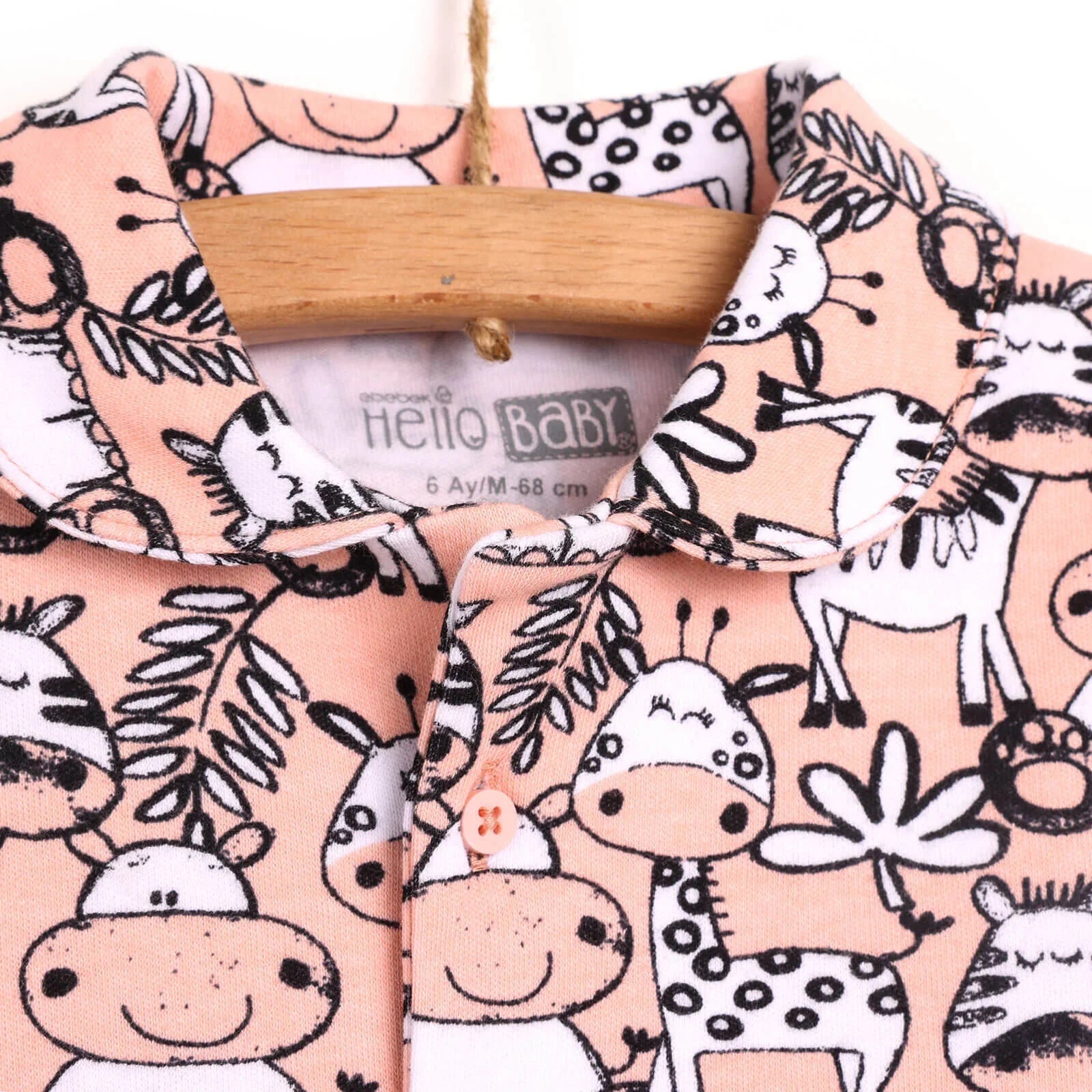 HelloBaby Baby Girl Shirt Collar Pyjamas - mezetto ebebek ebebek