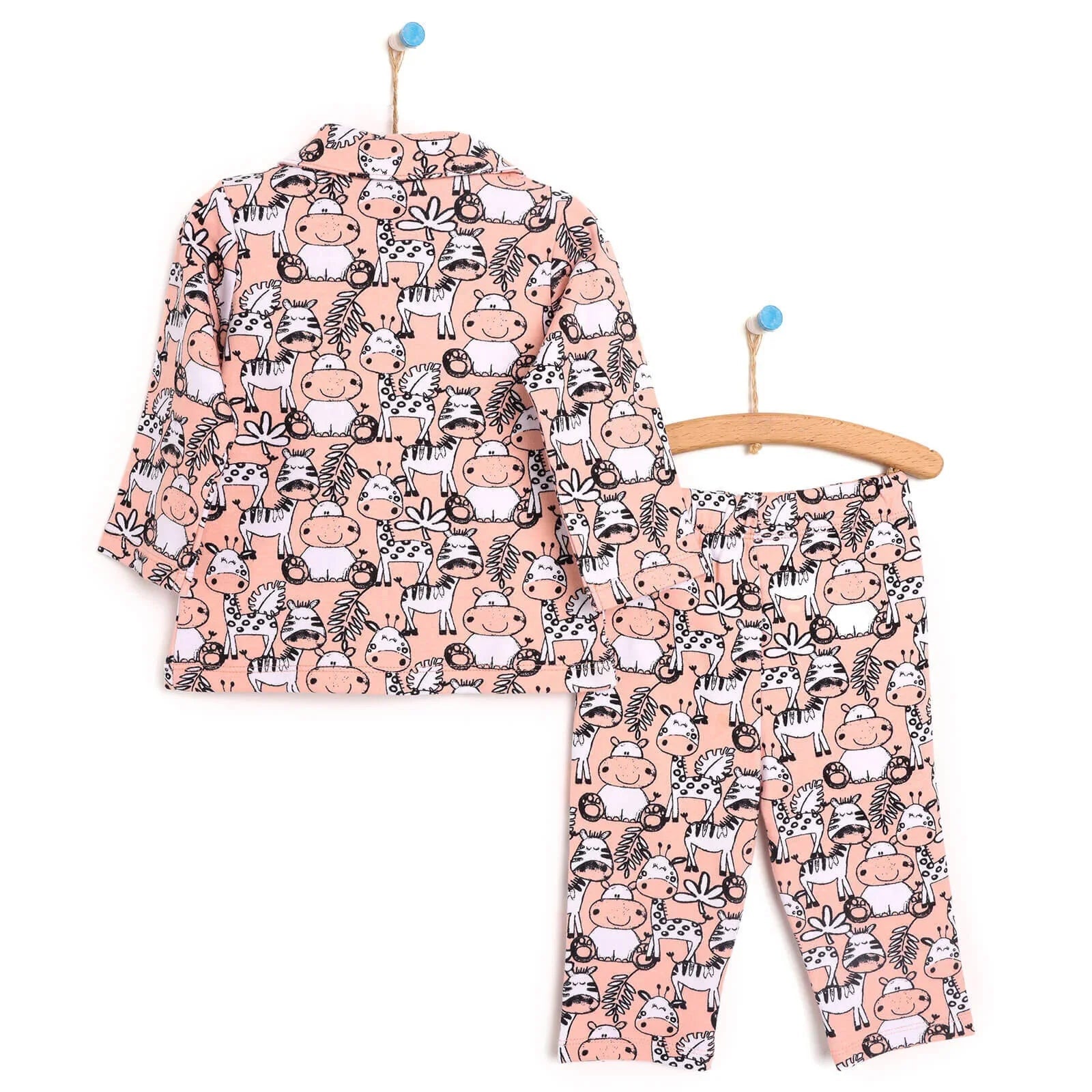 HelloBaby Baby Girl Shirt Collar Pyjamas - mezetto ebebek ebebek