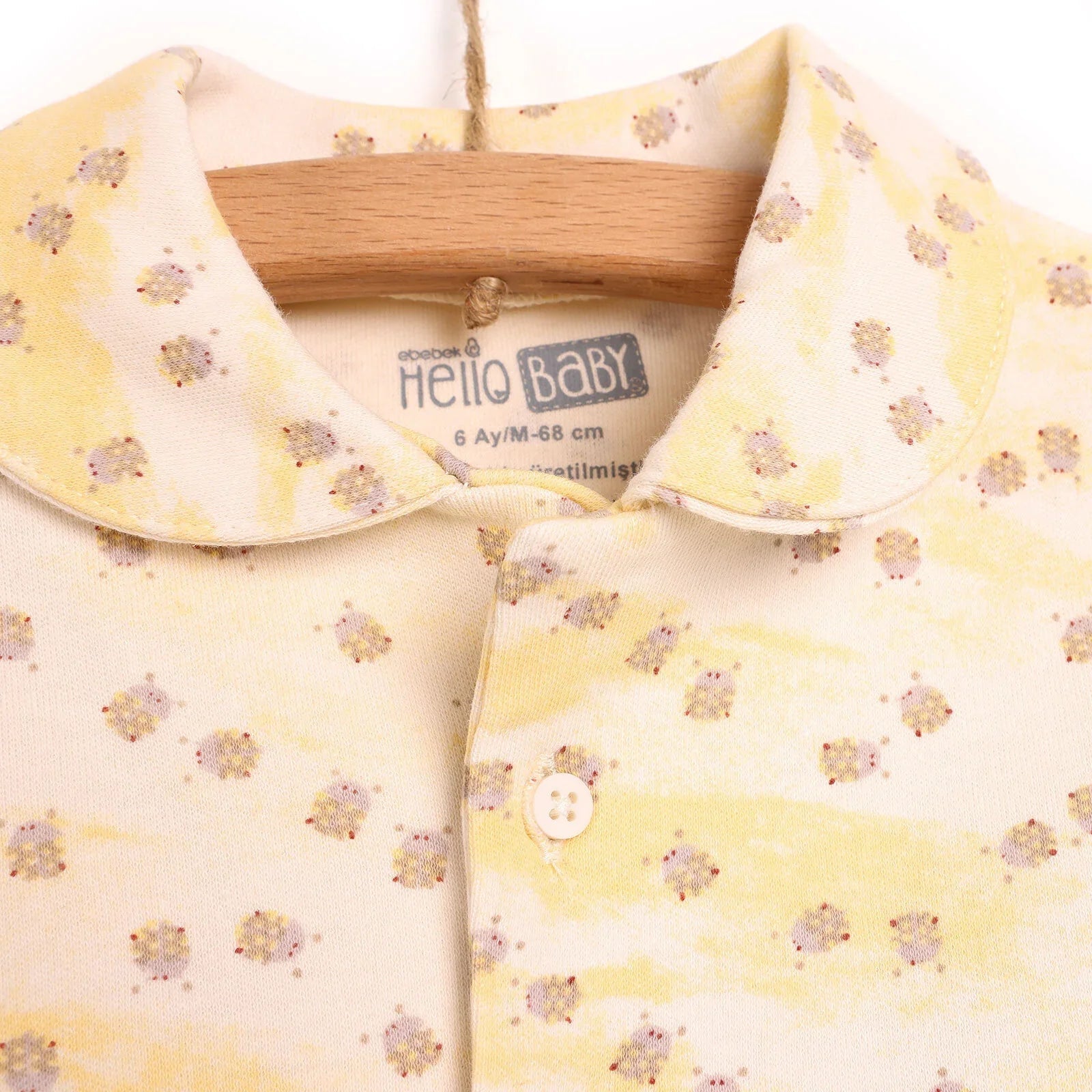 HelloBaby Baby Girl Shirt Collar Pyjamas - Yellow - mezetto ebebek ebebek