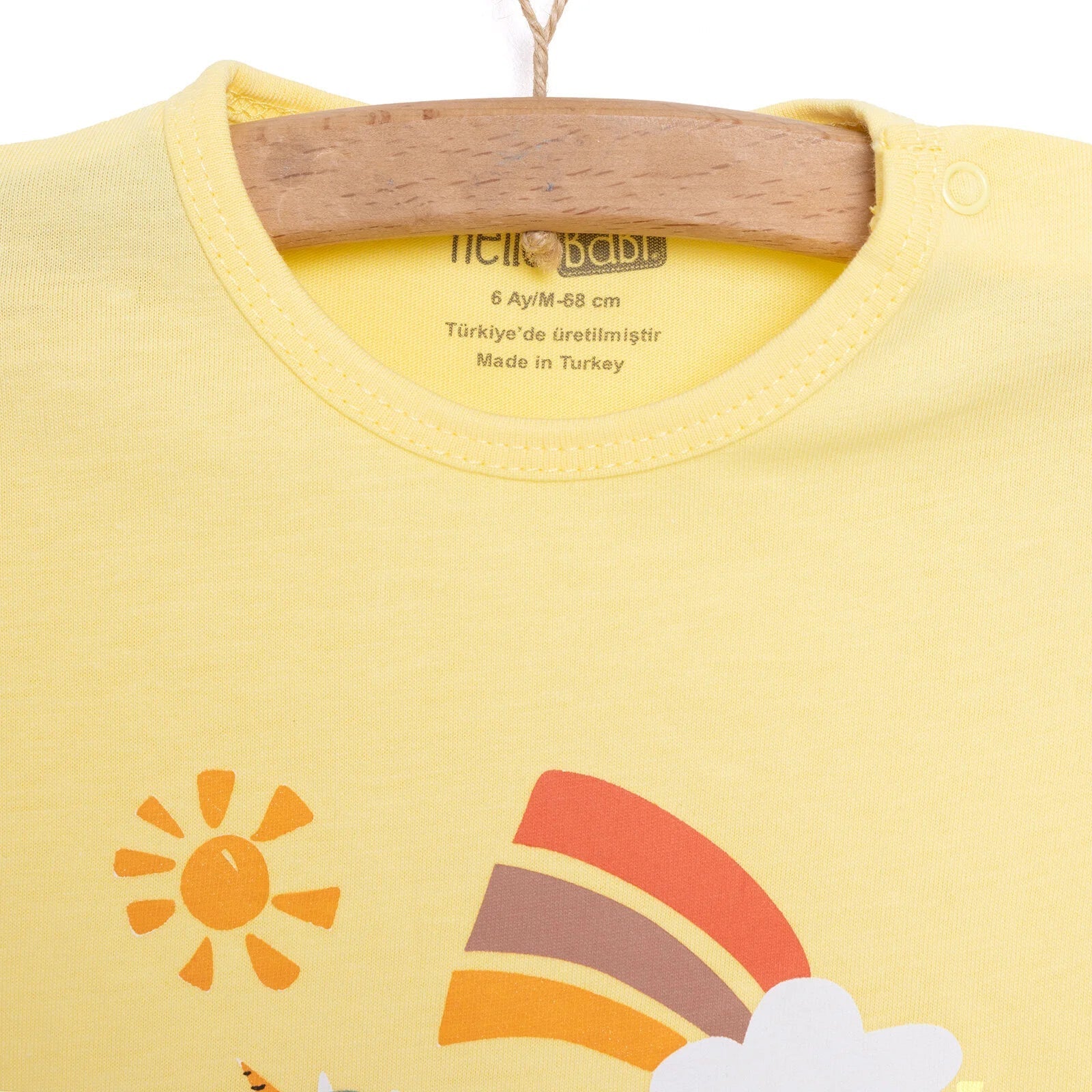 HelloBaby Baby Girl Short Jumpsuit - Yellow - mezetto ebebek ebebek