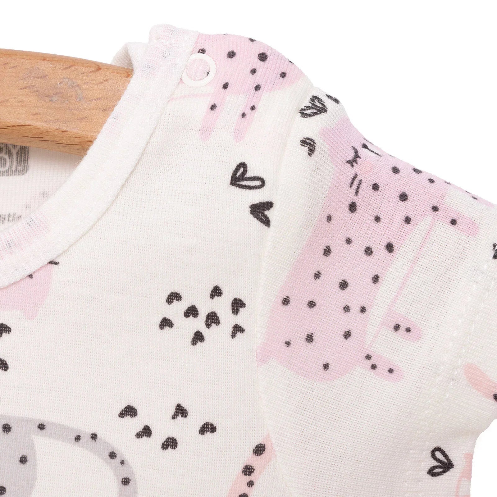HelloBaby Baby Girl Short Sleeve Body - Ecru - mezetto ebebek ebebek