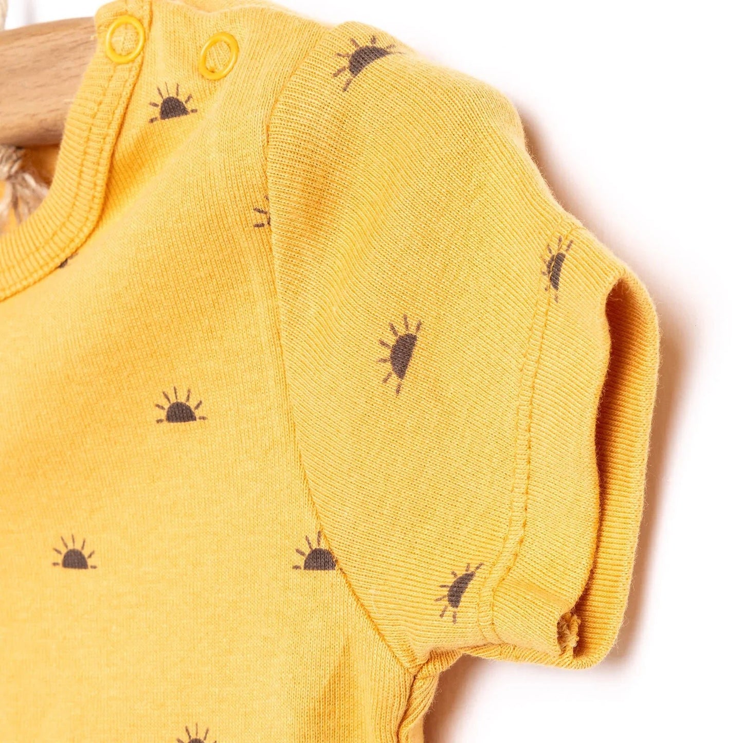 HelloBaby Baby Girl Short Sleeve Body - Mustard - mezetto ebebek ebebek
