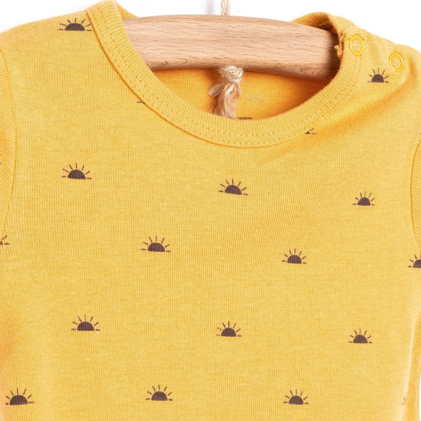 HelloBaby Baby Girl Short Sleeve Body - Mustard - mezetto ebebek ebebek