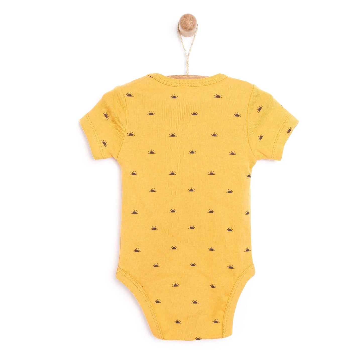 HelloBaby Baby Girl Short Sleeve Body - Mustard - mezetto ebebek ebebek