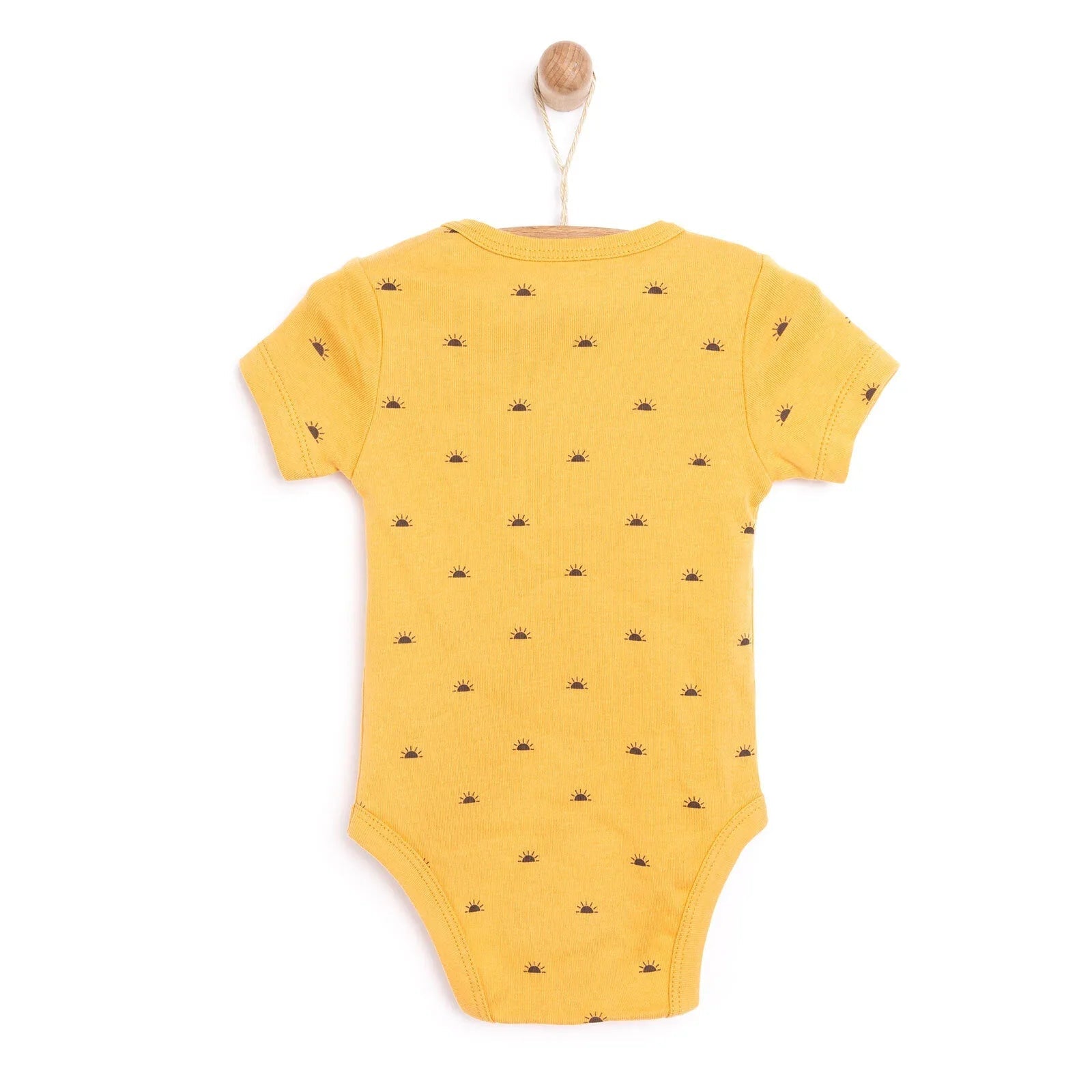 HelloBaby Baby Girl Short Sleeve Body - Mustard - mezetto ebebek ebebek