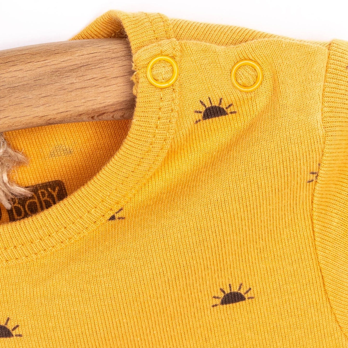 HelloBaby Baby Girl Short Sleeve Body - Mustard - mezetto ebebek ebebek