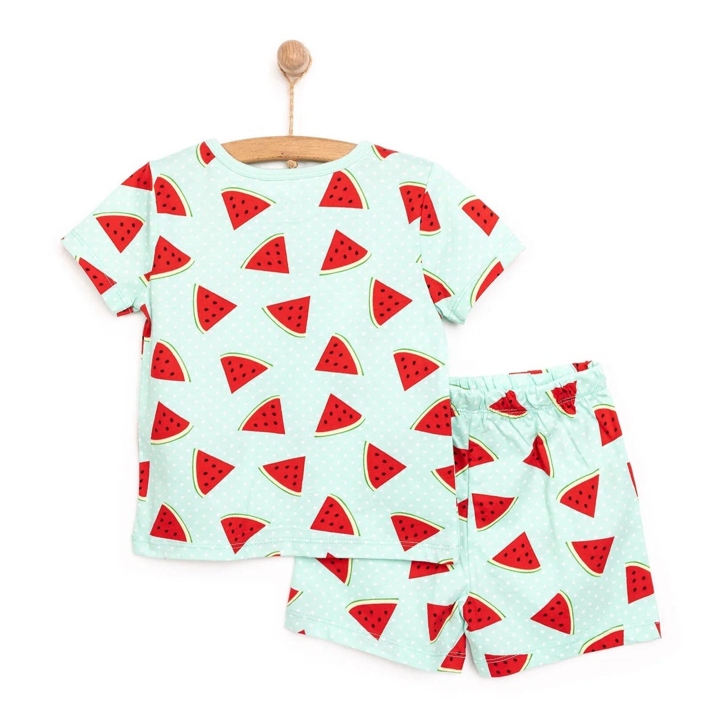 HelloBaby Baby Girl Short Sleeve Pyjamas Set - Blue - mezetto ebebek ebebek