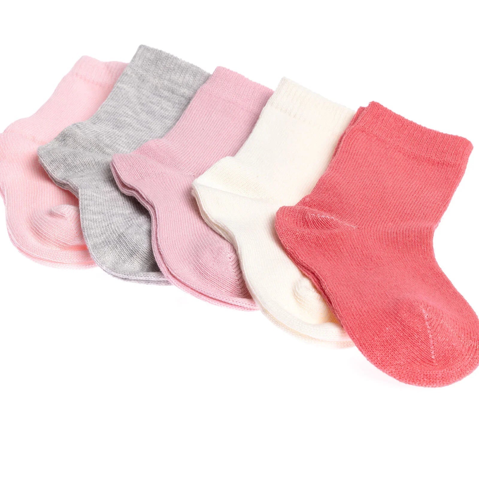 HelloBaby Baby Girl Socks 5 pcs - Pink - mezetto ebebek ebebek