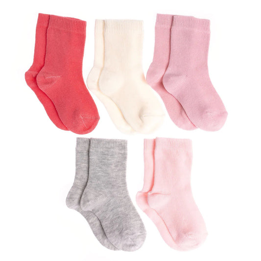 HelloBaby Baby Girl Socks 5 pcs - Pink - mezetto ebebek ebebek