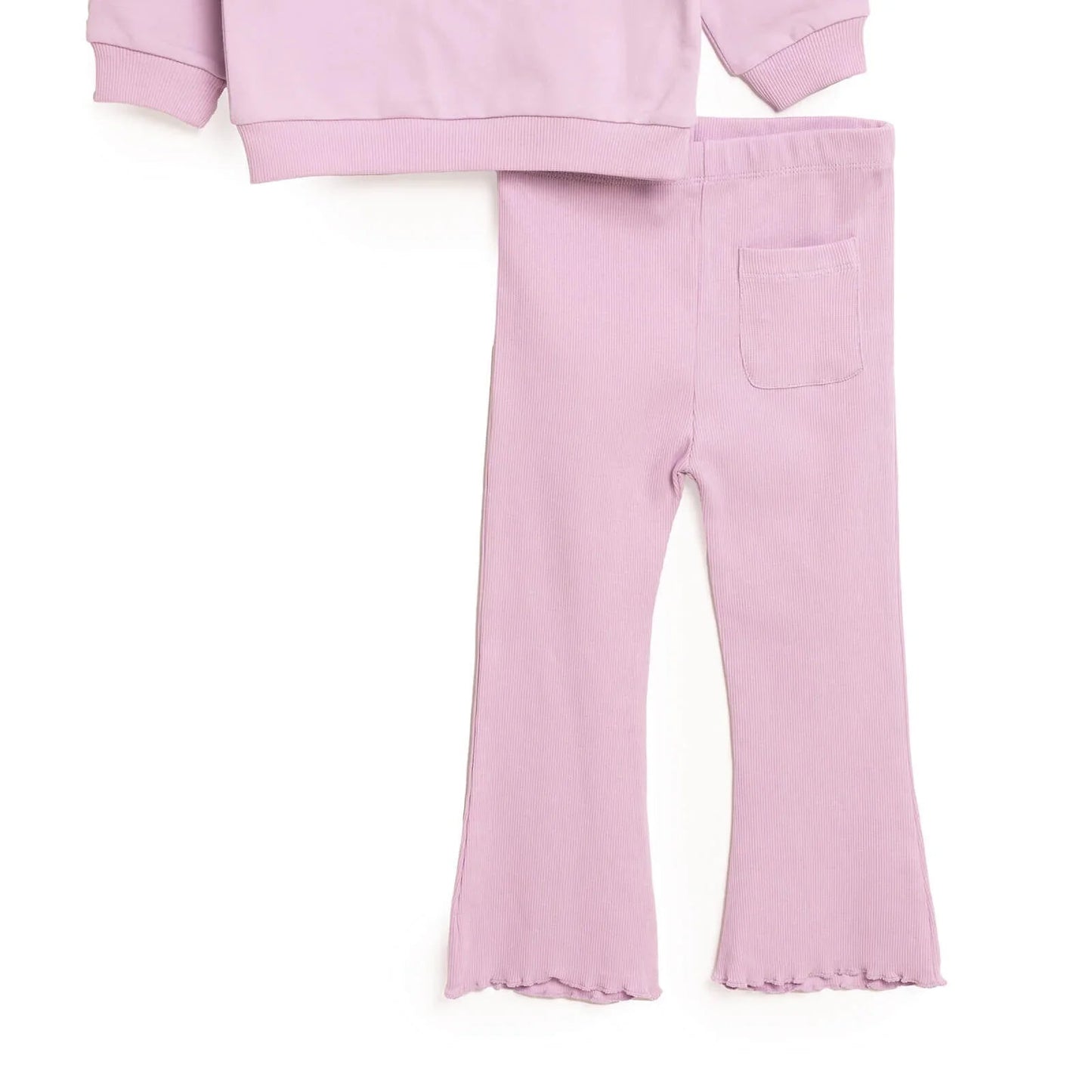 HelloBaby Baby Girl Sweatshirt Footless Bottom 2 pcs - Lilac - mezetto ebebek ebebek