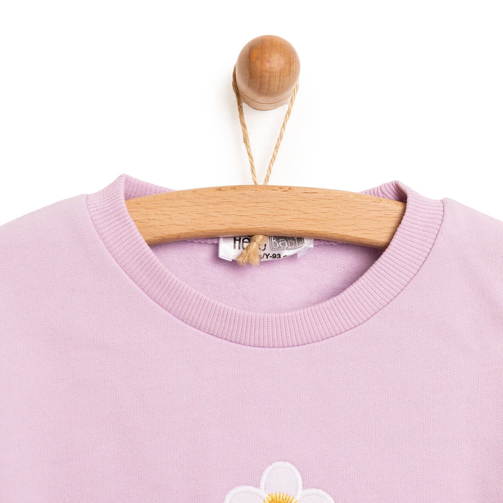 HelloBaby Baby Girl Sweatshirt Footless Bottom 2 pcs - Lilac - mezetto ebebek ebebek