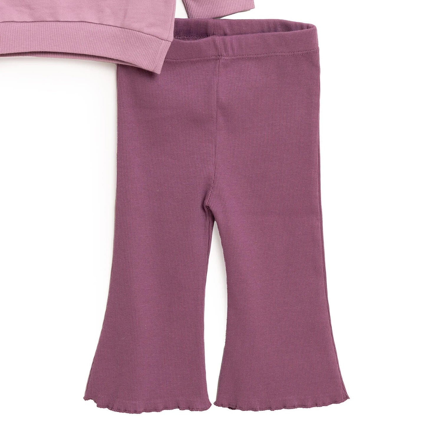 HelloBaby Baby Girl Sweatshirt Footless Bottom - Purple - mezetto ebebek ebebek