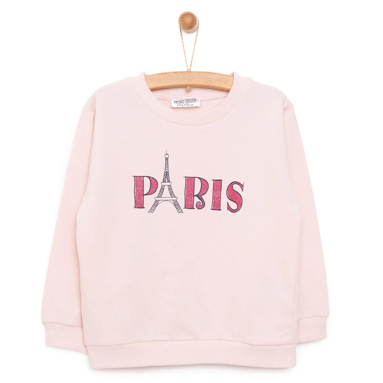 HelloBaby Baby Girl Sweatshirt - Pink - mezetto ebebek ebebek