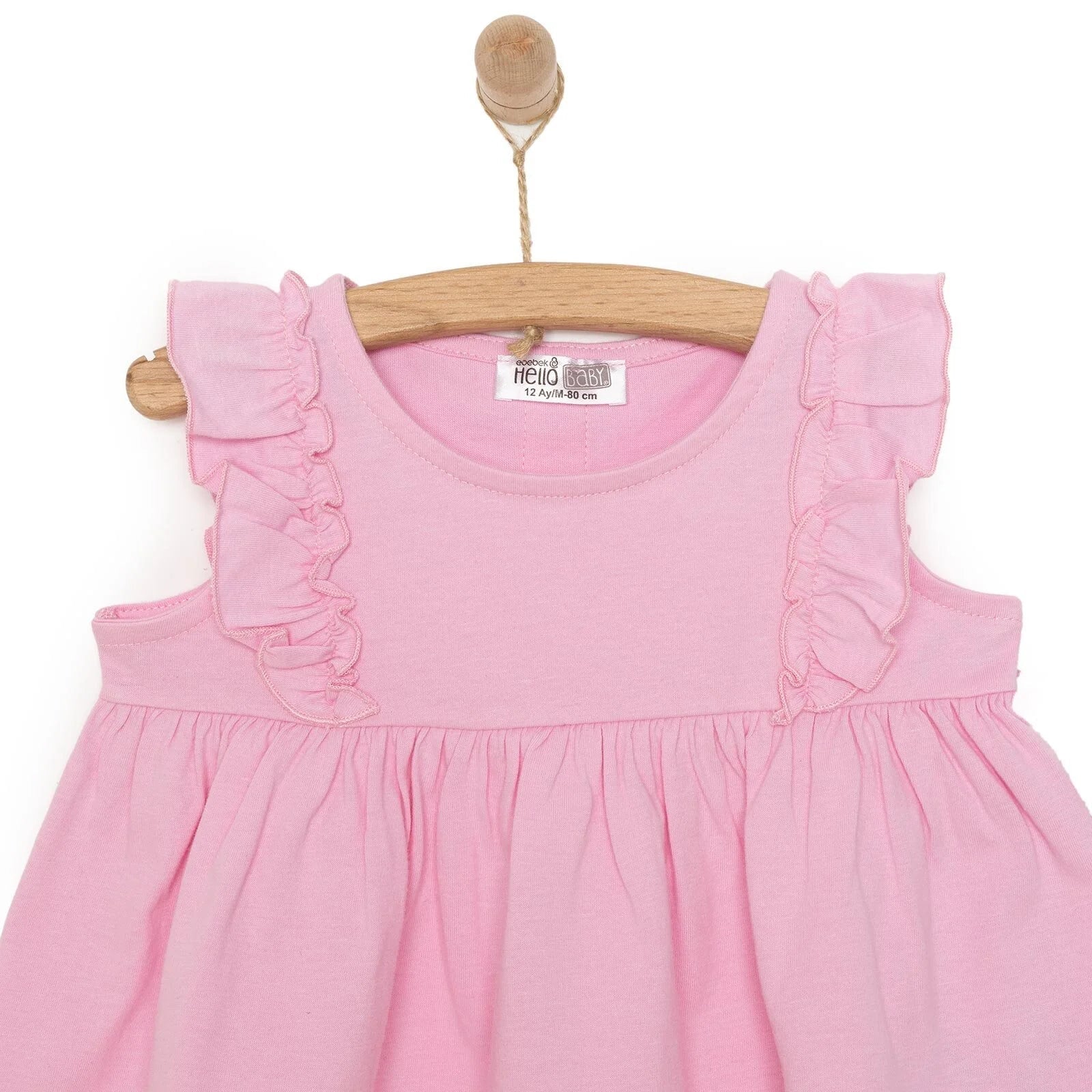 HelloBaby Baby Girl Tight & T-shirt - Mauve - mezetto ebebek ebebek