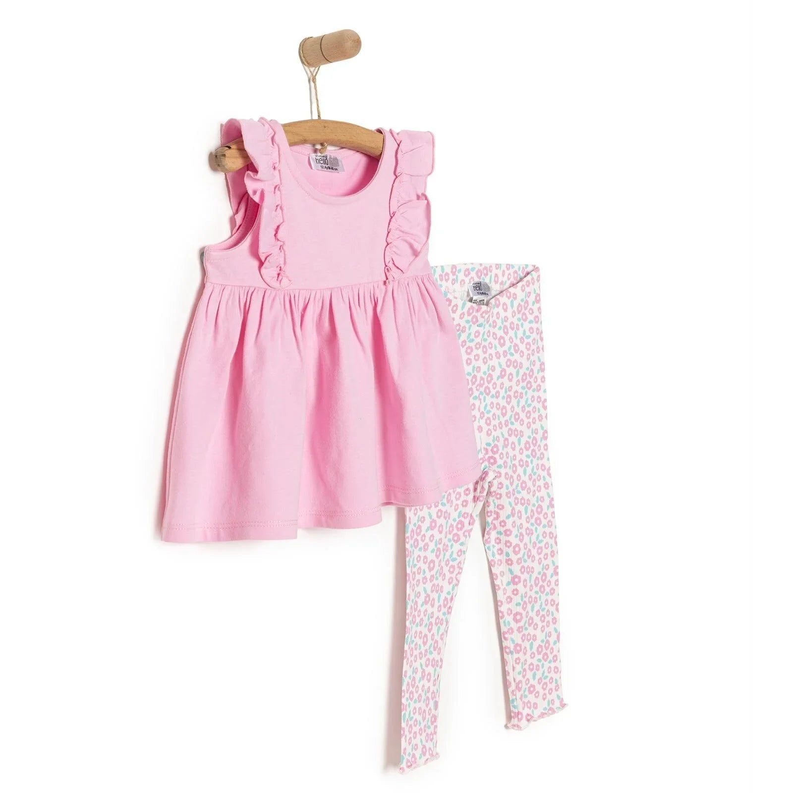 HelloBaby Baby Girl Tight & T-shirt - Mauve - mezetto ebebek ebebek