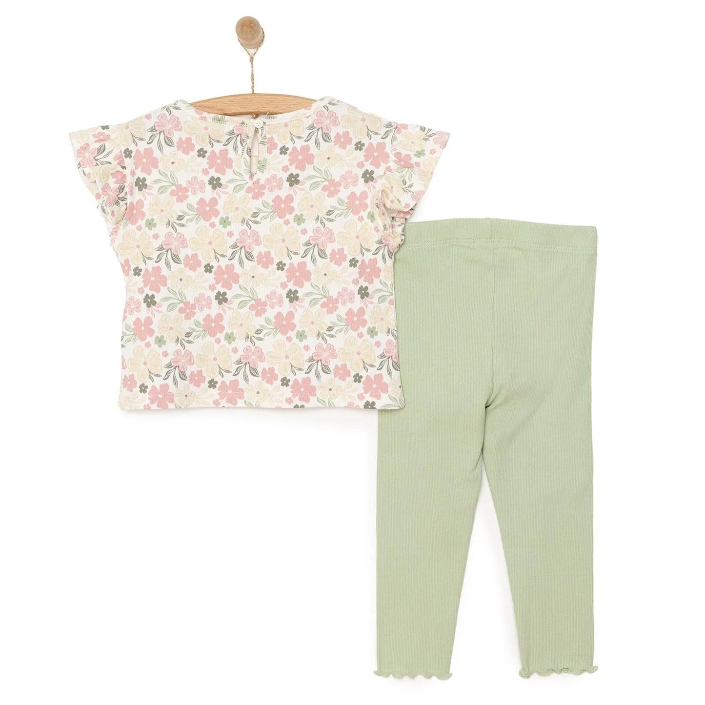 HelloBaby Baby Girl Tight & T-shirt - Patterned - mezetto ebebek ebebek